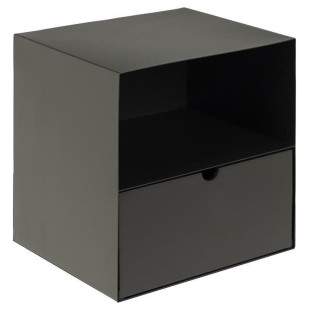 Szafka nocna Actona Joliet 30cm - Czarna, Półka podwieszana
