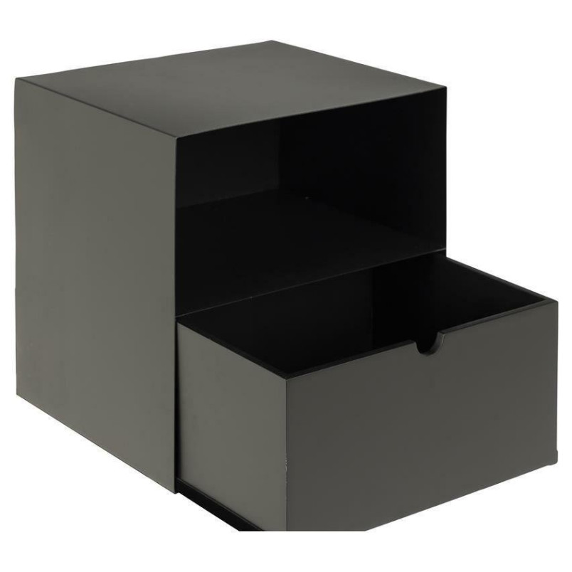 Szafka nocna Actona Joliet 30cm - Czarna, Półka podwieszana