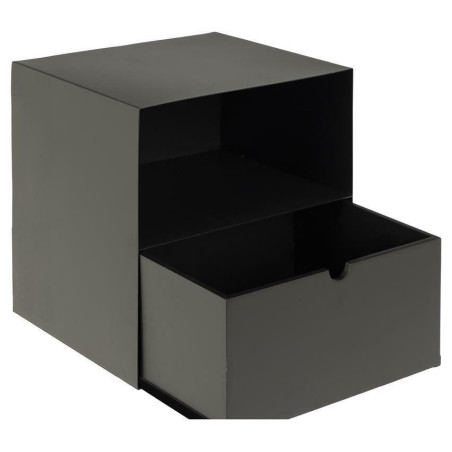 Szafka nocna Actona Joliet 30cm - Czarna, Półka podwieszana