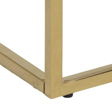 Szafka nocna glamour Actona: Biały marmur i złoto | Alisma 45cm