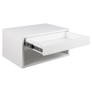Szafka nocna wisząca Actona Cholet 50cm - Biała, z szufladą