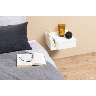 Szafka nocna Actona Ashlan II biała | 40cm | Styl Loft