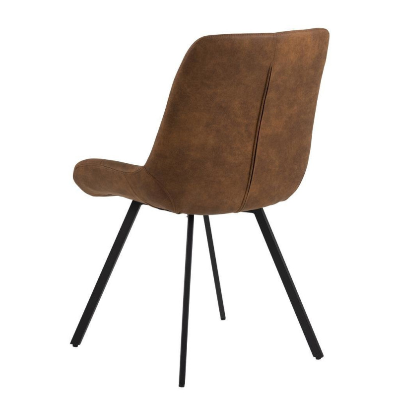 Krzesło Waylor Actona - Brązowe, Pikowane | Elegancki Design