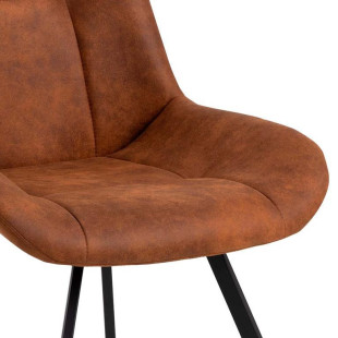 Krzesło Waylor Actona - Brązowe, Pikowane | Elegancki Design