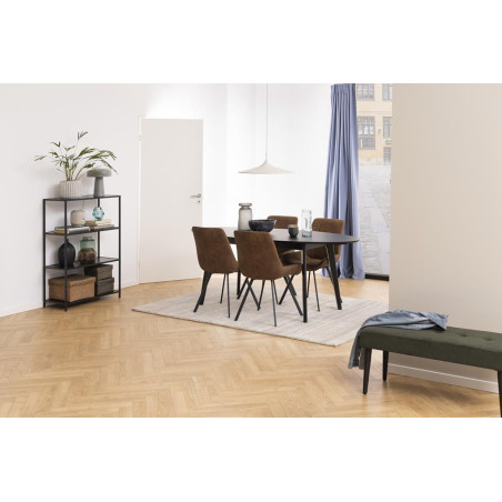 Krzesło Waylor Actona - Brązowe, Pikowane | Elegancki Design