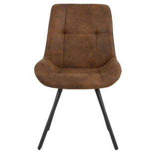 Krzesło Waylor Actona - Brązowe, Pikowane | Elegancki Design