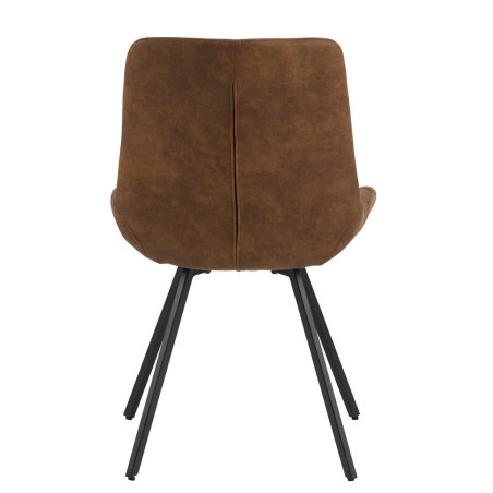 Krzesło Waylor Actona - Brązowe, Pikowane | Elegancki Design