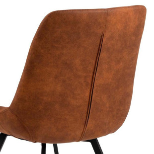 Krzesło Waylor Actona - Brązowe, Pikowane | Elegancki Design