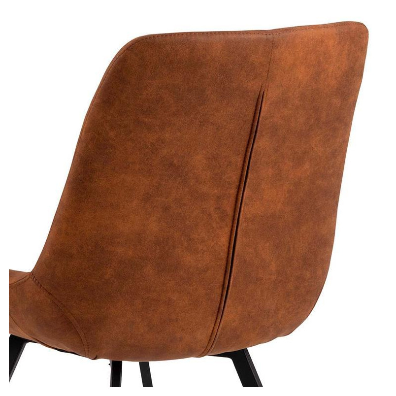 Krzesło Waylor Actona - Brązowe, Pikowane | Elegancki Design