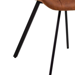 Krzesło Waylor Actona - Brązowe, Pikowane | Elegancki Design