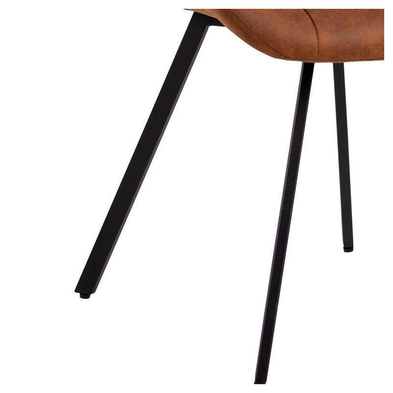 Krzesło Waylor Actona - Brązowe, Pikowane | Elegancki Design