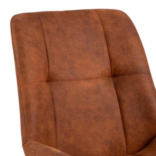 Krzesło Waylor Actona - Brązowe, Pikowane | Elegancki Design