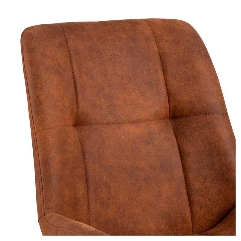 Krzesło Waylor Actona - Brązowe, Pikowane | Elegancki Design