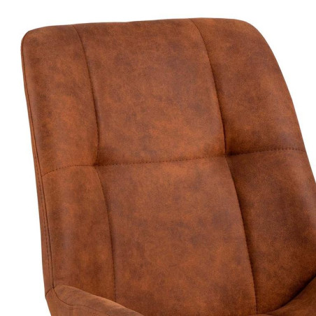 Krzesło Waylor Actona - Brązowe, Pikowane | Elegancki Design