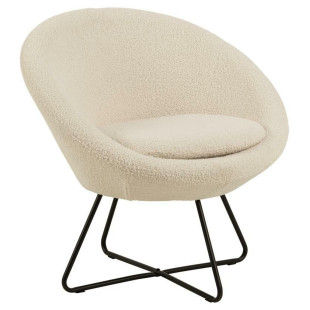 Fotel "Baranek" Actona - Beżowy, Komfortowy Design