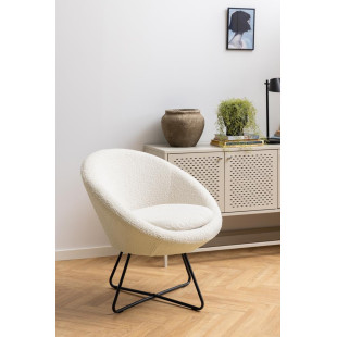 Fotel "Baranek" Actona - Beżowy, Komfortowy Design