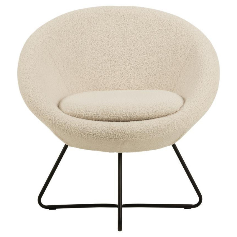 Fotel "Baranek" Actona - Beżowy, Komfortowy Design