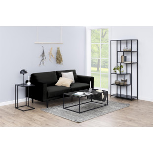 Stolik boczny loft Actona Seaford | Czarny, metalowy | Kup online