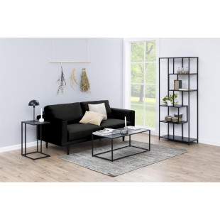 Stolik boczny loft Actona Seaford | Czarny, metalowy | Kup online
