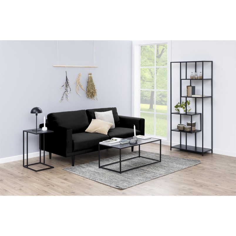 Stolik boczny loft Actona Seaford | Czarny, metalowy | Kup online