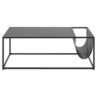 Stolik kawowy Actona Seaford | Metalowy, czarny, 110x60cm