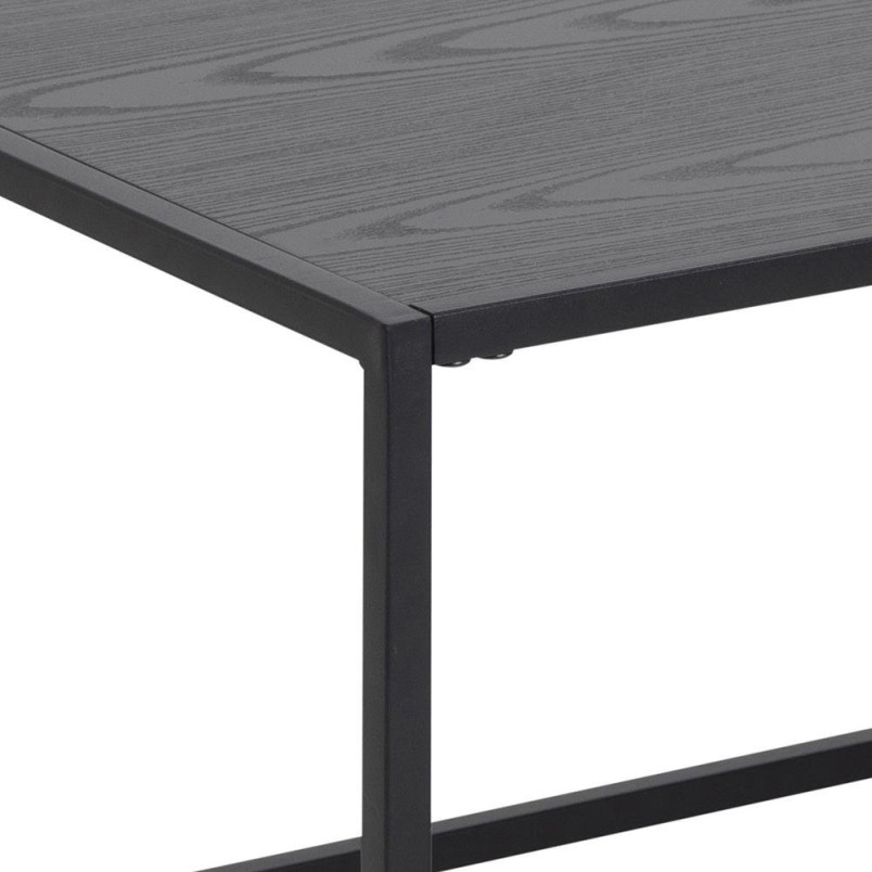 Stolik kawowy Actona Seaford | Metalowy, czarny, 110x60cm