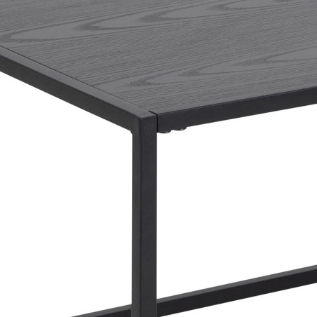 Stolik kawowy Actona Seaford | Metalowy, czarny, 110x60cm