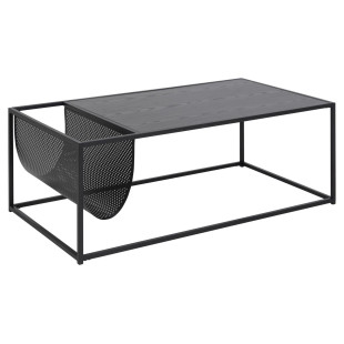 Stolik kawowy Actona Seaford | Metalowy, czarny, 110x60cm