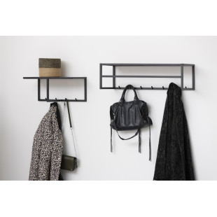 Wieszak Actona Seaford | Półka ścienna 77cm | Czarny