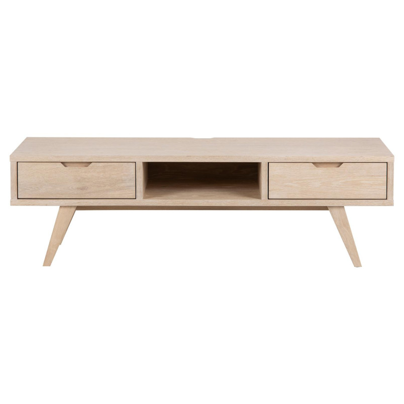 Szafka RTV Actona | Dąb Bielony | 150x45cm | Skandynawski Design