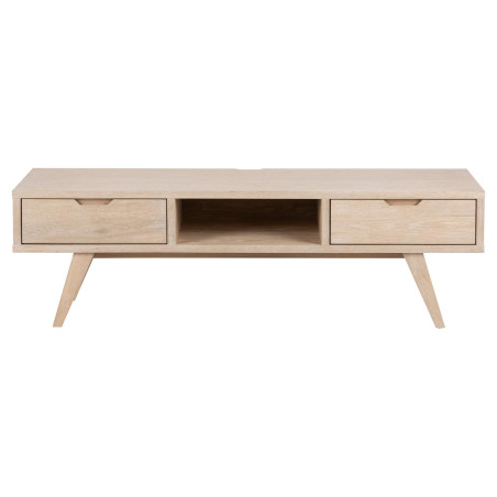 Szafka RTV Actona | Dąb Bielony | 150x45cm | Skandynawski Design