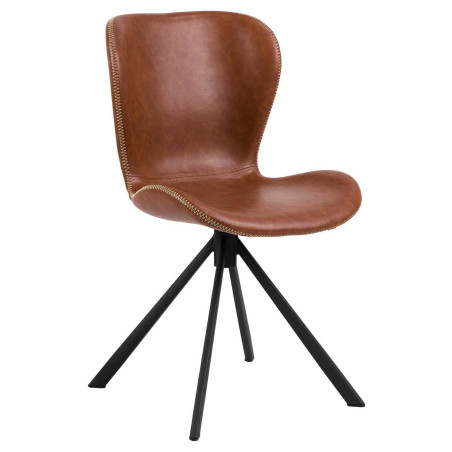 Krzesło Actona Batilda Retro Cross - Brąz/Czarny | Elegancki Design