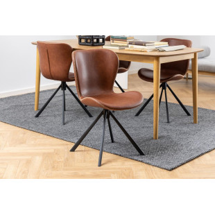 Krzesło Actona Batilda Retro Cross - Brąz/Czarny | Elegancki Design