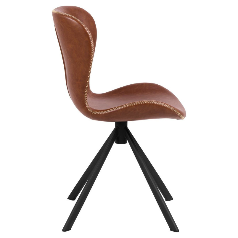 Krzesło Actona Batilda Retro Cross - Brąz/Czarny | Elegancki Design
