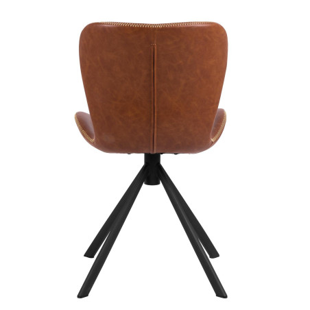 Krzesło Actona Batilda Retro Cross - Brąz/Czarny | Elegancki Design