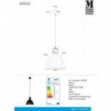 Lampa Skandynawska Wisząca Eagle Czarna 35cm - Markslojd
