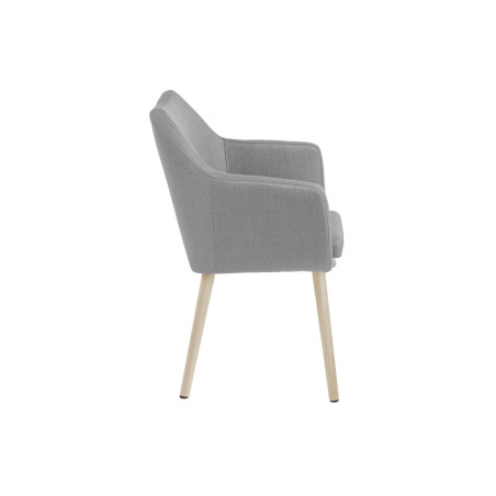 Krzesło Actona Nora - Jasny Szary, Drewniane Nogi | Komfortowy Design