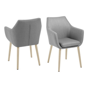 Krzesło Actona Nora - Jasny Szary, Drewniane Nogi | Komfortowy Design