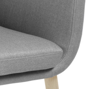 Krzesło Actona Nora - Jasny Szary, Drewniane Nogi | Komfortowy Design
