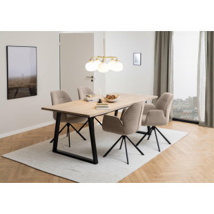 Stół loft Actona Malika 220x100cm dąb bielony - Stylowy i funkcjonalny