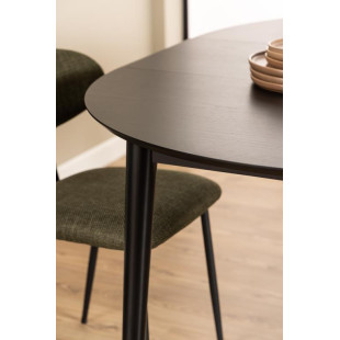 Stół okrągły rozkładany Montreux Actona | Czarny, 115-154cm