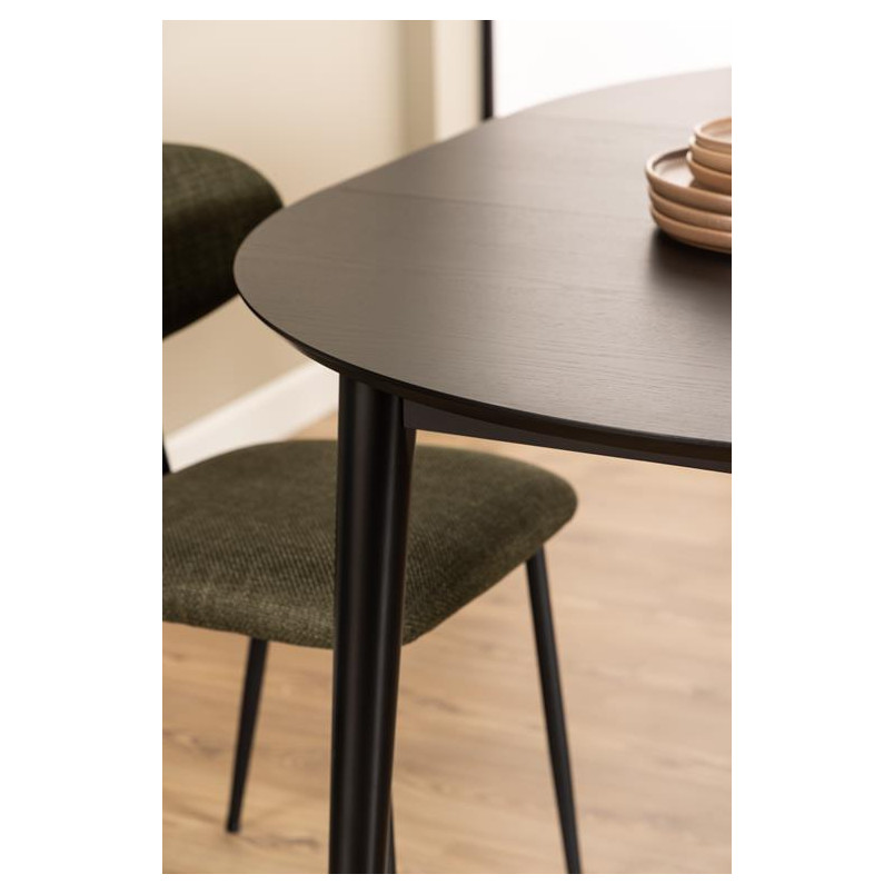 Stół okrągły rozkładany Montreux Actona | Czarny, 115-154cm