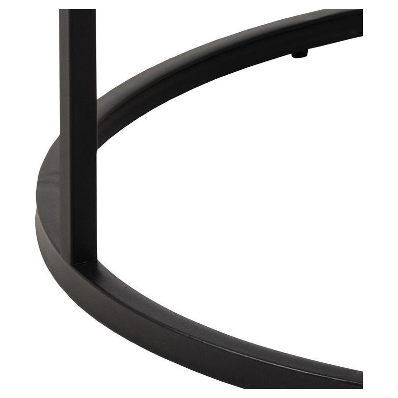 Stolik kawowy Actona Spiro 80cm | Biały marmur, czarny stelaż
