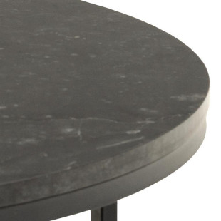 Stolik kawowy Spiro 80cm Actona - Czarny marmur, Nowoczesny design