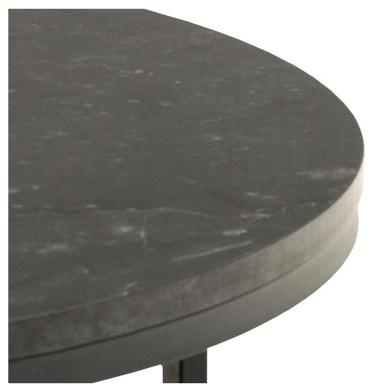 Stolik kawowy Spiro 80cm Actona - Czarny marmur, Nowoczesny design