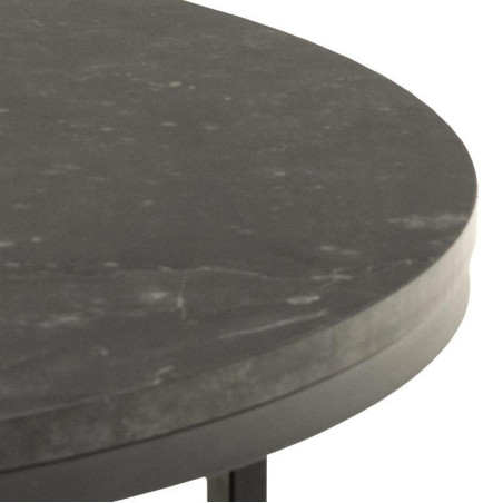 Stolik kawowy Spiro 80cm Actona - Czarny marmur, Nowoczesny design