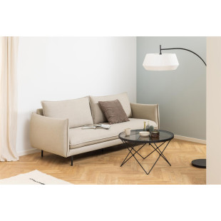Stolik szklany Actona Cuxton 80cm - Szkło dymione, czarny