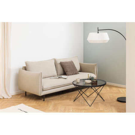 Stolik szklany Actona Cuxton 80cm - Szkło dymione, czarny