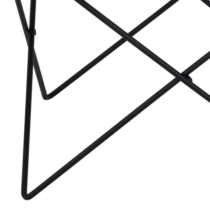 Stolik szklany Actona Cuxton 80cm - Szkło dymione, czarny