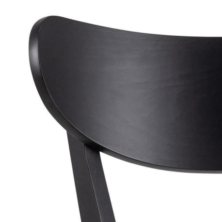 Krzesło barowe drewniane Roxby Actona | Czarny, H77cm